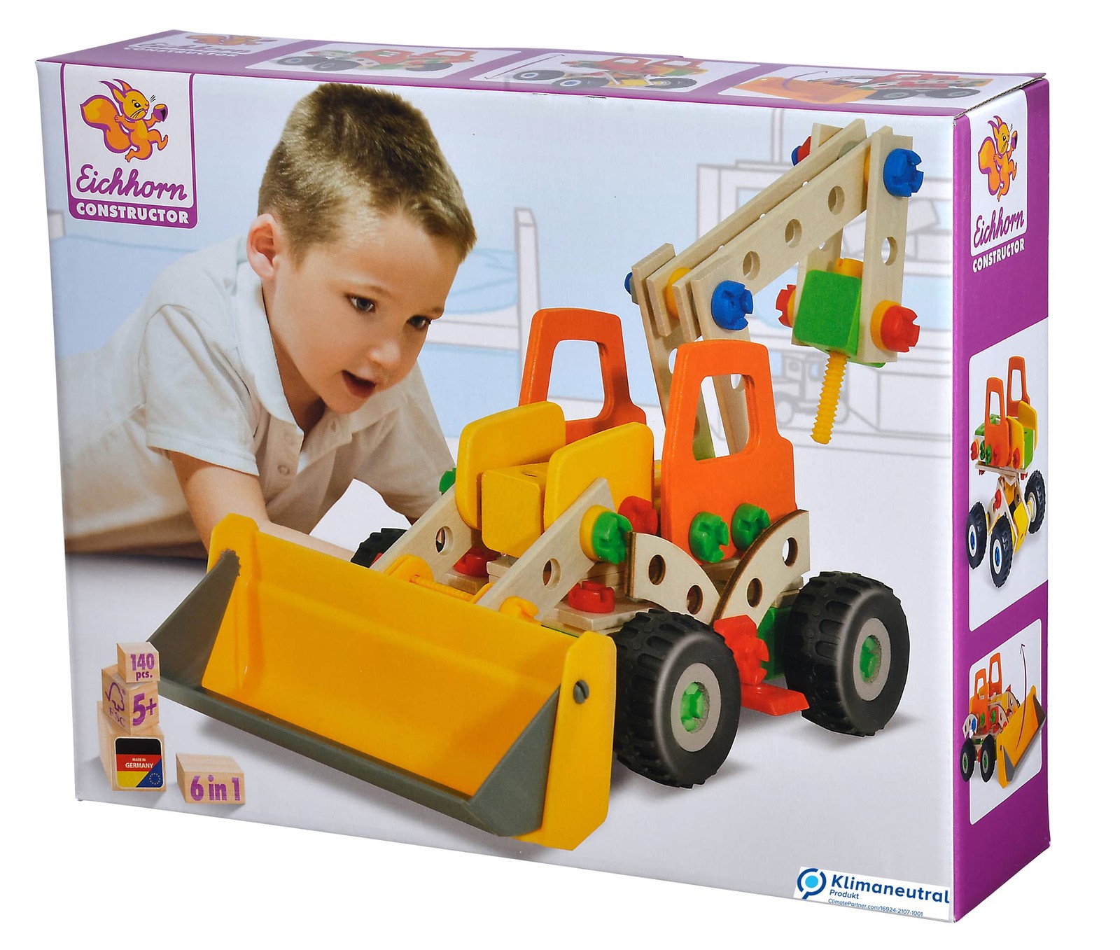 Simba 100039057 constructor wheel loader Eichhorn Versatile wooden toy 140 comp 15390₽
