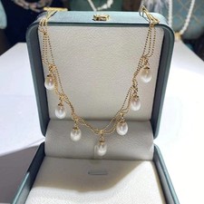 Womens Pearl Choker Necklace Elegant Wedding Evening Jewelry Statement Gift New