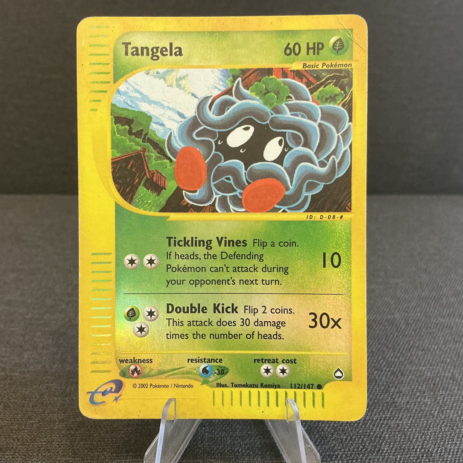Tangela 112/147 Aquapolis Reverse Holo Vintage Pokemon TCG Card - DMG