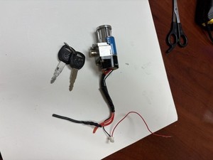 Battery Changer Ignition Switch Lock with 2 Keys for Motorcycle Electric e Bike