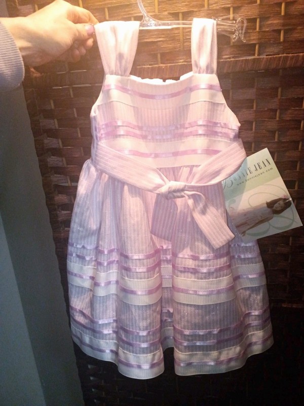 Bonnie Jean Little Girls Lavender Striped Dress
