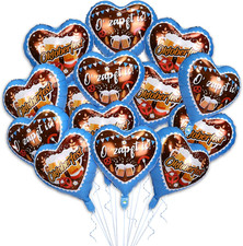 Oktoberfest Ballons 25er Set mit Lebkuchenherzen Deko für Bayern Partys