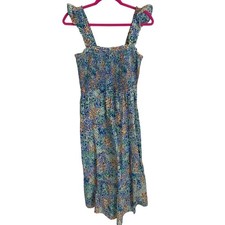 J. Crew Smocked Midi dress size medium 