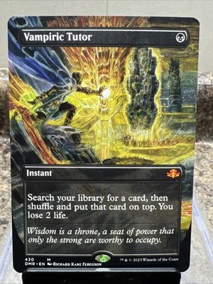 MTG Vampiric Tutor Borderless Misprint Upside Down Foil Stamp Nm