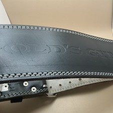 Gold's Gym Padded Black 100 Leather Belt Weight Lifting Workout Gym Training