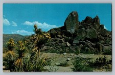 Joshua Tree National Monument CA Postcard 1970 Desert Landscape Rocks Yucca