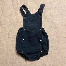 Vintage Carter s Denim Romper Overalls Made in USA Blue 24M