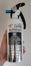 Gm Fire Extinguisher 66-72 Vintage Tag Mirror Chrome Finish White