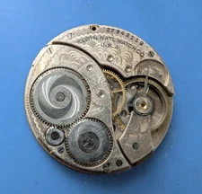 VINTAGE 12 SIZE ELGIN GRADE 303 POCKET WATCH MOVEMENT RUNNING