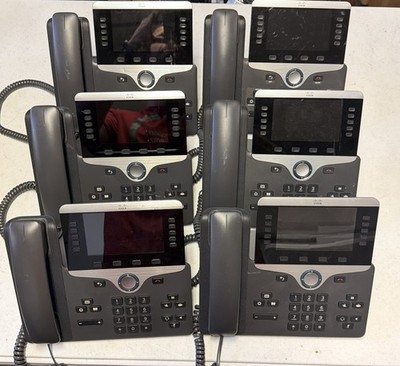 (LOT OF 6) Cisco 8841 IP Phone Multiplatform Firmware 3PCC CP-8841-3PCC-K9