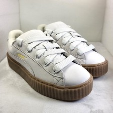 PUMA Fenty Creeper Phatty scarpe da ginnastica da donna nabuk bianco caldo UK4 *NUOVE* (X394)