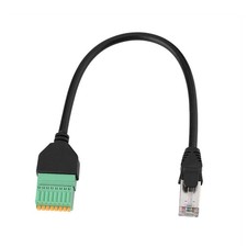 RJ45 Male Jack to 8 Pin Spring Connector Terminal Block Adapter Cable