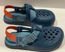 Chaco Chillos Clogs Ocean Blue Women's Sz 8 Closed Toe Sandals Adjustable Strap