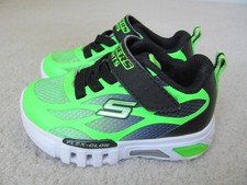 Skechers S-Lights Baby/Toddler Boy's Bright Green Light-Up Shoes Child Size 6