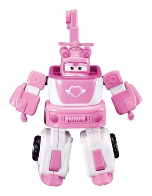 Super Wings - 7' Dizzy's Rescue Tow with 2' Pink Transform-a-Bot Mini Figure,...