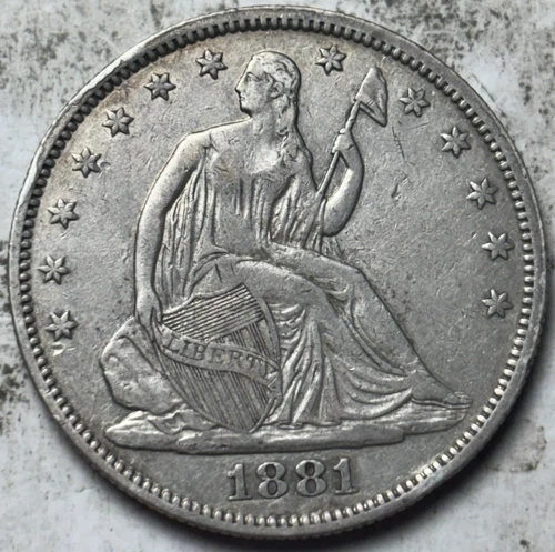 1881 50c Seated Liberty Half Dollar. Attractive Circulated Example!