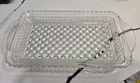 VINTAGE ANCHOR HOCKING WEXFORD CLEAR GLASS TRAY