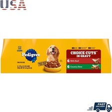 Beef Choice Cuts in Gravy Adult Wet Dog Food 12 Pack Canned Variety 13.2 Oz New 3.16 per gallon