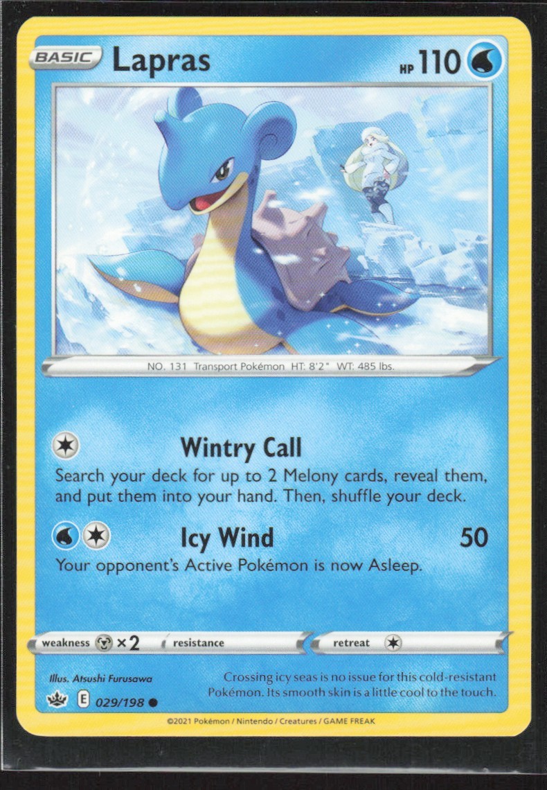 2021 Sword & Shield - Chilling Reign Lapras Basic/Common #29