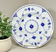 Mason's Large Rimmed Soup Bowl 9" Denmark Blue Ironstone Made in England Vintage