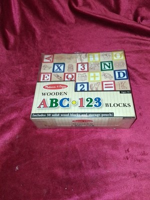 New -50 pcs Wooden ABC Letters Building Blocks Learning Education Toys Kids gift