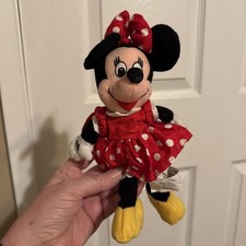 Disney Minnie Mouse Plush - Red - Mini Bean Bag - 9 Inches