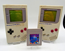 Lot of 2 Nintendo Game Boy DMG-01 Consoles  1 China (rare) 1 Japan & Tetris Game image