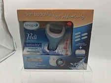 Amope Pedi Perfect Wet & Dry Rechargeable Foot File with 5 Roller Refills & Bag