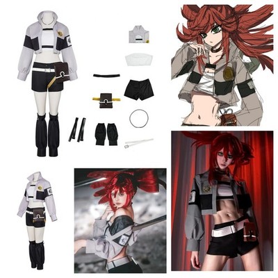 Gachiakuta Riyo Reaper Cosplay Grey Costume Halloween Carnival Fancy fullset
