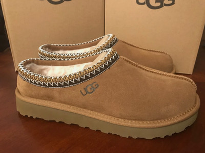New UGG Tasman II Chestnut Suede upper wool Women's Slippers