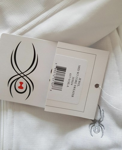 Women's SPYDER 657 VOILA CORE SWEATER JACKET WHITE color size UK L BNWT - Picture 5 of 10