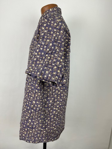 Vintage 90s Fieldmaster Shirt Men Large Textured Geometric Print Purple Hawaiian - Picture 8 of 17
