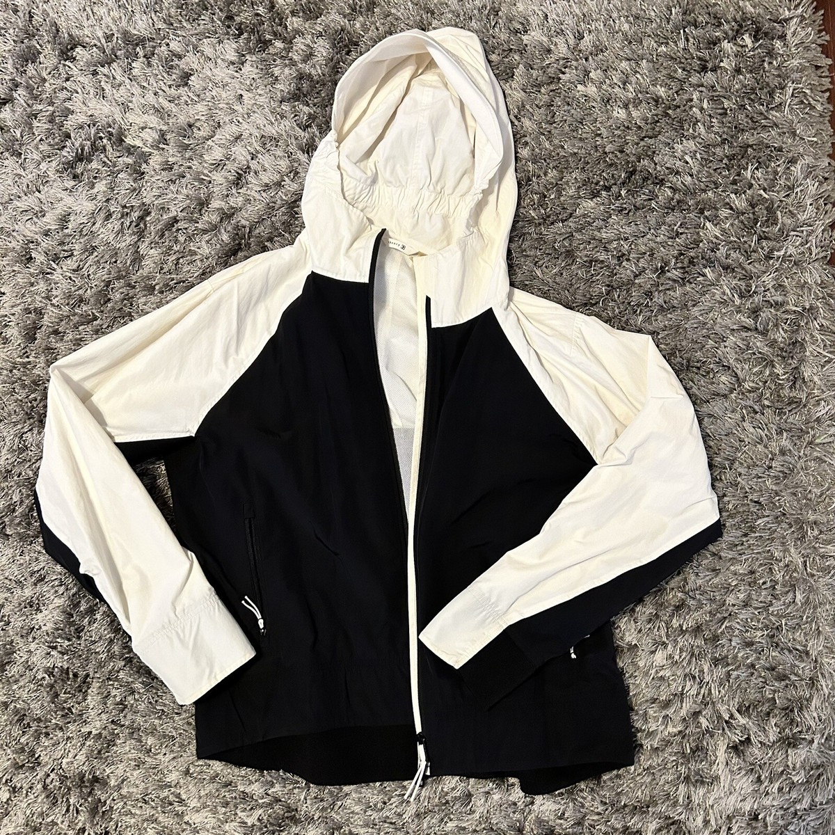 Theory 38 Black and White Windbreaker Track Jacket | eBay