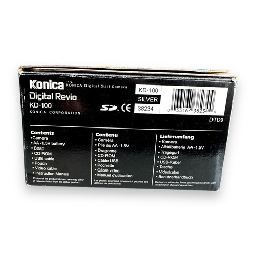 Vintage Konica KD-100 1.3MP Compact Digital Camera Silver Tested Boxed & Manual - Picture 19 of 24