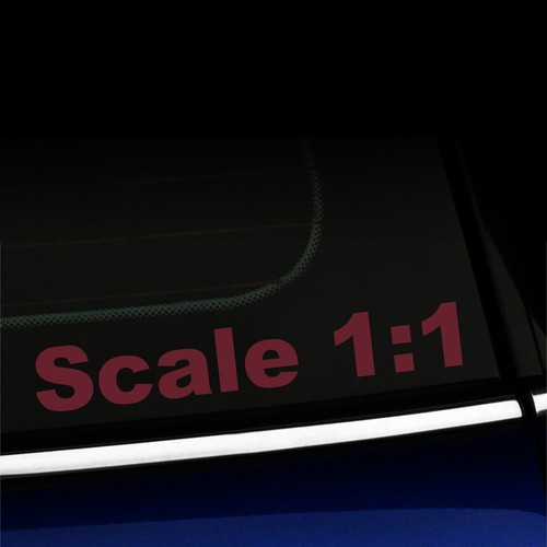 Scale 1:1 - Funny Sticker Decal for MINI Cooper Smart Fiat - You choose color! - Picture 15 of 26