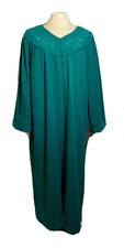 Robe House coat MISS ELAINE Full Zip Soft Maxi Green Warm L Woman s