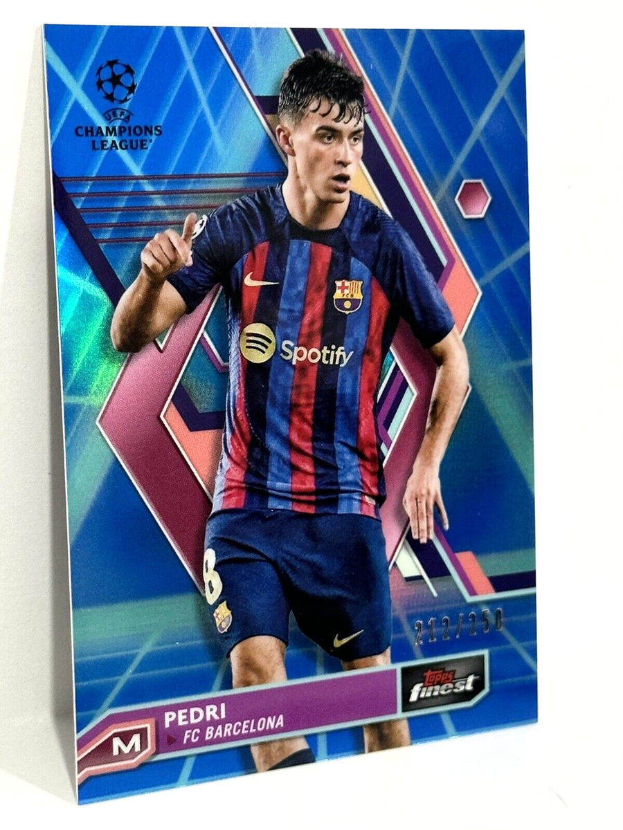 2022-23 Topps Finest UCL FC Barcelona Pedri Blue/Aqua Vaporwave