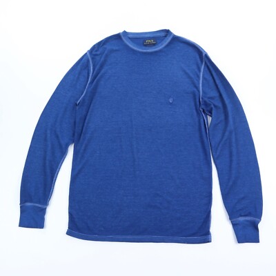 Polo Ralph Lauren Thermal Shirt Men's Medium Blue Paper Thin Soft  Lightweight