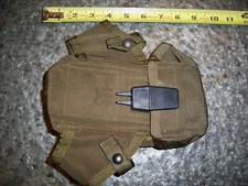US Stamped Military Triple Magazine Pouch w/ 2 side pockets & clips 3 Mag Holder
