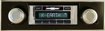 Newest Version 67 68 Chevy Camaro USA 630 III Custom Autosound Radio black bezel