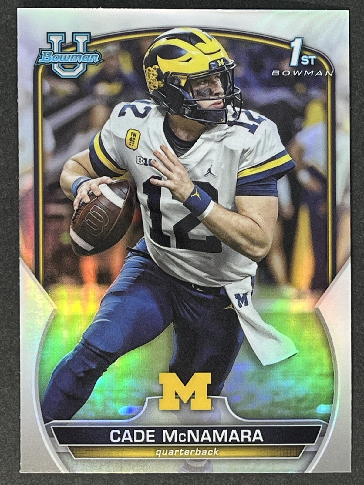 2022 Bowman University Chrome Cade McNamara Refractor 1st #99 Iowa Hawkeyes