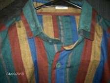 HAUPT  Mens Striped Long Sleeve Shirt  Size Small 100 Cotton  Germany