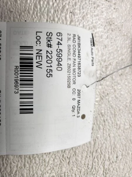 Conjunto de ventilador de radiador Mazda 3 2004-2009 sin turbo OEM Z60215025B Foto 3 de 4