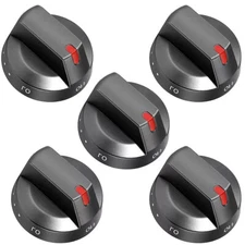 5 Pcs DG64-00473B Stove Knobs Replacements Stainless Steel for Samsung AP5986692