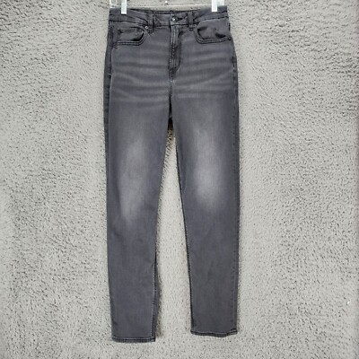 American Eagle Outfitters Jeans Womens Tall Gray Stretch Mid