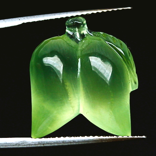 SHOLA Echt 21,39 Ct Natürliche Grün Prehnit Fantasie Mango aus Brasilien - Bild 1 von 2