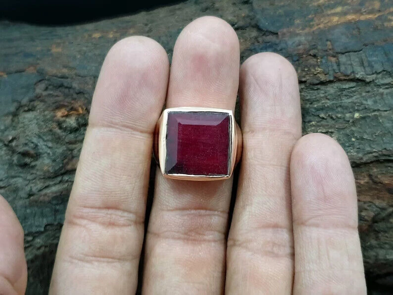 Ruby stone 2024 in copper ring
