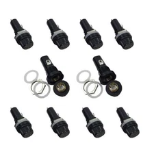 10Pcs Panel Mount Screw Cap 5x20mm Glass Fuse Holder Case For Radio Auto Stereo