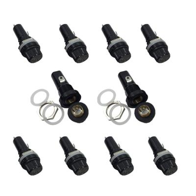 10Pcs Panel Mount Screw Cap 5x20mm Glass Fuse Holder Case For Radio Auto Stereo