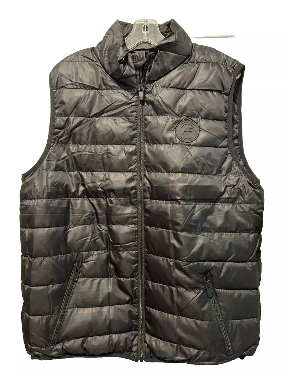 Perry Ellis Portfolio Lightweight Puffer Vest Black Size Large New with tags